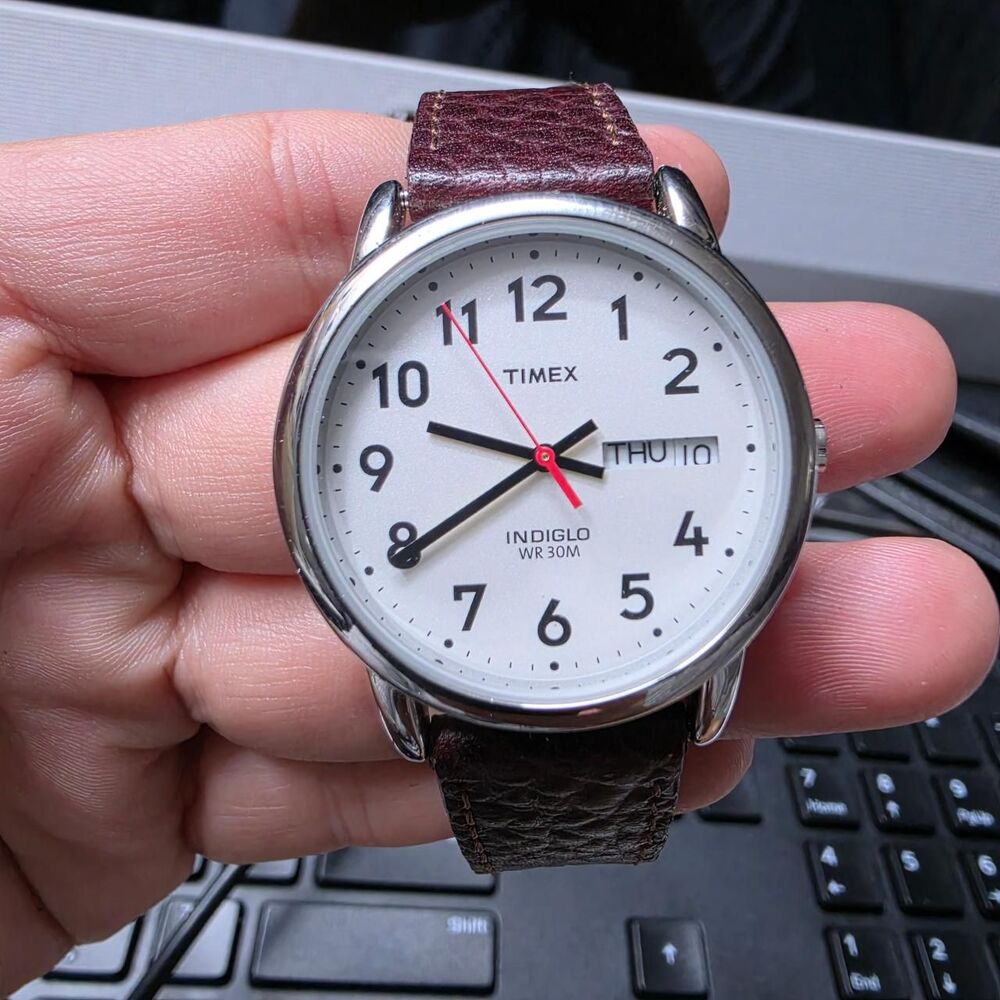 Timex Women's Silver and Brown Watch
